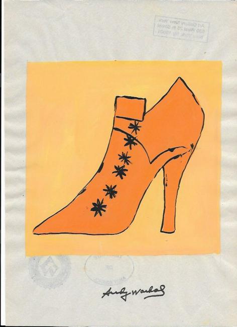Signed Andy Warhol Mixed Media on Paper: Signed Andy Warhol Mixed Media on Paper. Approx Size: 11 3/4 x 8 1/2 inches. Provenance: NY Collector.Sold as is in the manner or style of the artist. Good Condition. See photos.