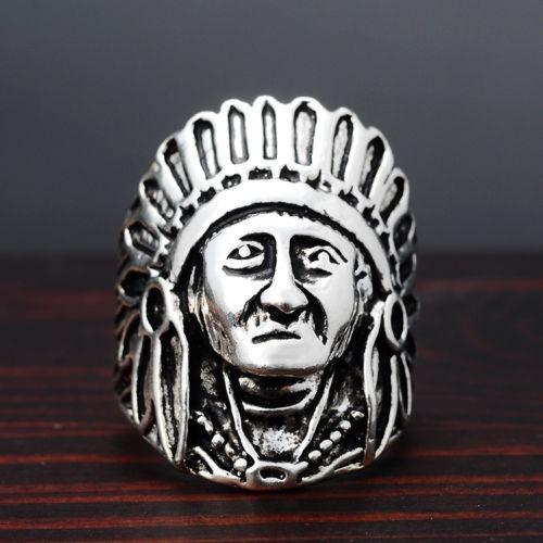 Indian Chief Shaped Carving Ring (1 of 3)