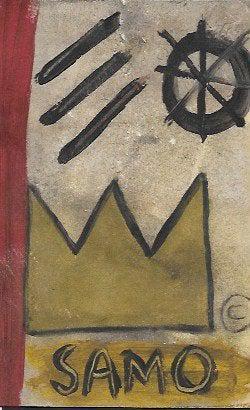 JMB SIGNED - SAMO - SMALL PAINTING POSTCARD (1 of 2)