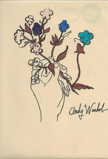 Signed Andy Warhol Mixed Media on Paper: Signed Andy Warhol Mixed Media on Paper. Approx Size: 11 3/4 x 8 1/2 inches. Provenance: NY Collector.Sold as is to the manner or style of the artist, Good Condition, See photos.