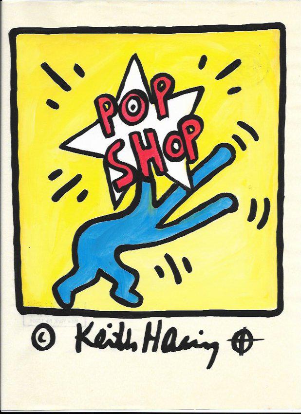 Keith Haring Mix Media Drawing Signed (1 of 2)