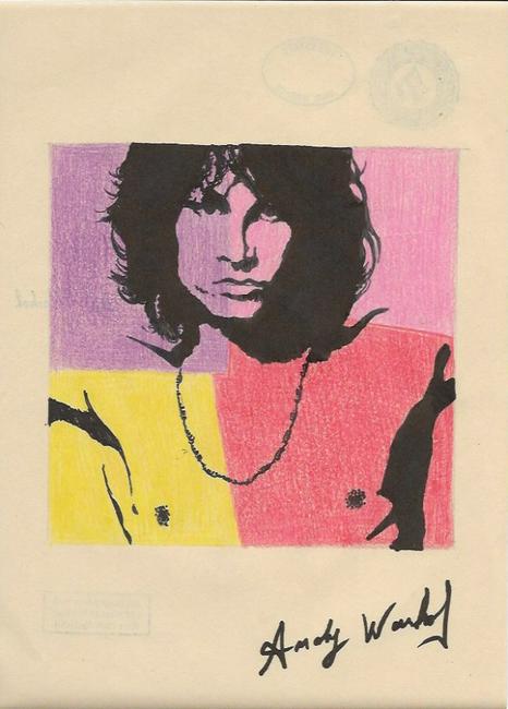 Signed Andy Warhol Mixed Media on Paper (1 of 2)