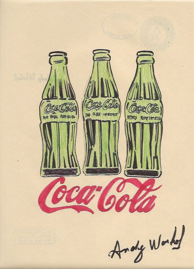 Signed Andy Warhol Mixed Media on Paper.: Signed Andy Warhol Mixed Media on Paper. Approx Size: 11 3/4 x 8 1/2 inches. Provenance: NY Collector.Sold as is to the manner or style of the artist, Good Condition, See photos