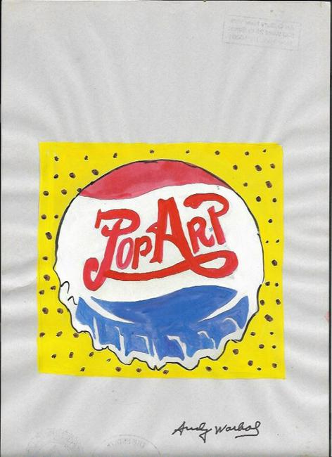 Signed Andy Warhol Mixed Media on Paper: Signed Andy Warhol Mixed Media on Paper. Approx Size: 11 3/4 x 8 1/2 inches. Provenance: NY Collector.Sold as is to the manner or style of the artist, Good Condition, See photos.