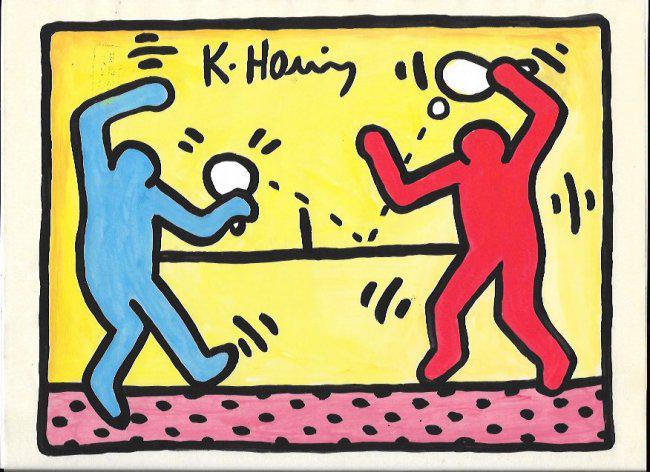 Keith Haring Mix Media Drawing Signed (1 of 2)
