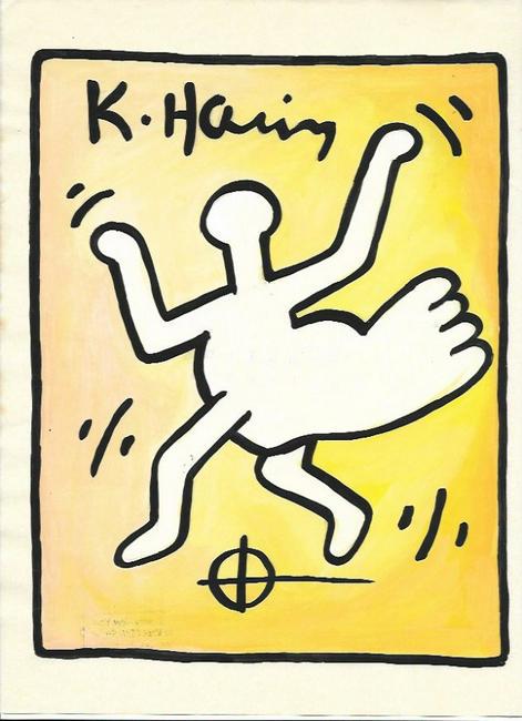 Keith Haring Mixed Media on Paper: Keith Haring Mixed Media on Paper. Approx Size: 11 1/2 x 9 inches. Provenance: NY Collector.Sold as is in the manner or style of the artist. Good Condition. See photos.