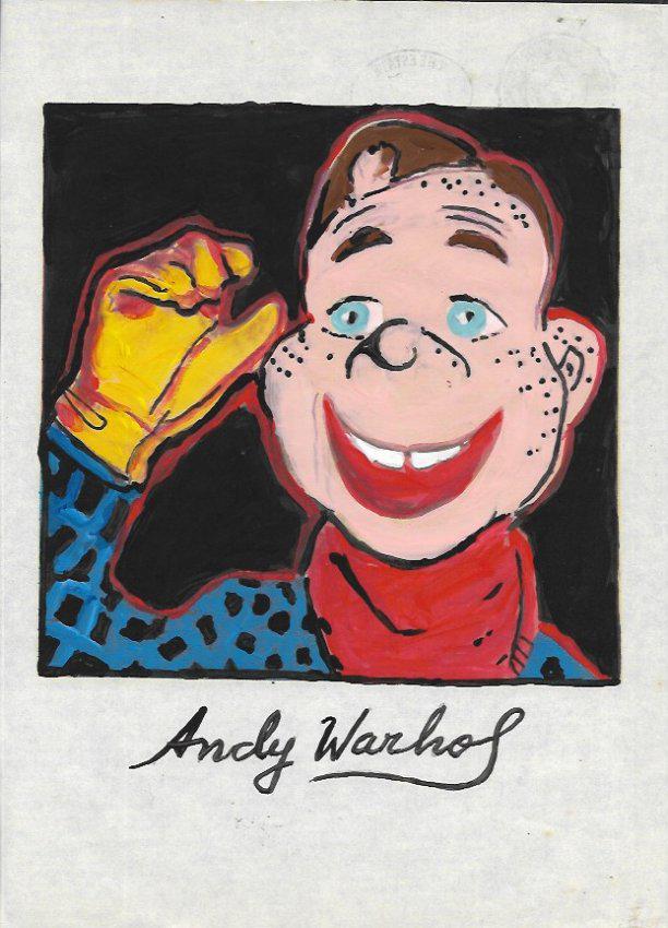 Signed Andy Warhol Mixed Media on Paper: Signed Andy Warhol Mixed Media on Paper. Approx Size: 11 3/4 x 8 1/2 inches. Provenance: NY Collector.Sold as is to the manner or style of the artist, Good Condition, See photos.