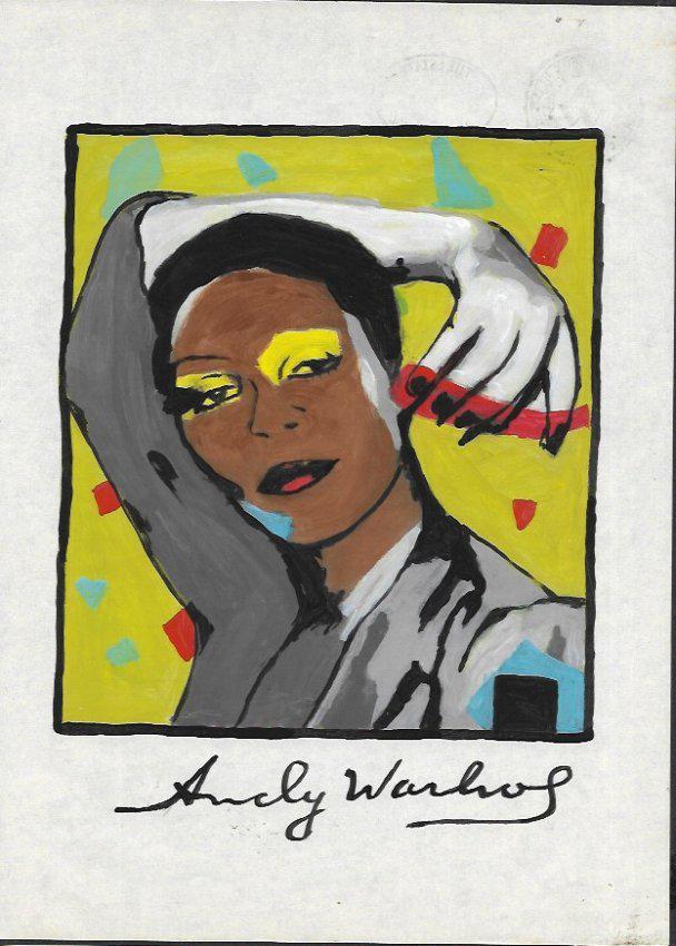 Signed Andy Warhol Mixed Media on Paper: Signed Andy Warhol Mixed Media on Paper. Approx Size: 11 3/4 x 8 1/2 inches. Provenance: NY Collector.Sold as is to the manner or style of the artist, Good Condition, See photos.