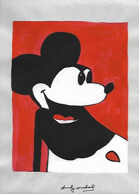 Signed Andy Warhol Mixed Media on Paper: Signed Andy Warhol Mixed Media on Paper. Approx Size: 11 3/4 x 8 1/2 inches. Provenance: NY Collector.Sold as is to the manner or style of the artist, Good Condition, See photos.Condition Report