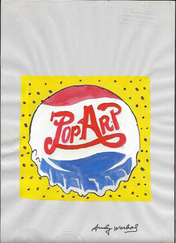 Signed Andy Warhol Mixed Media on Paper: Signed Andy Warhol Mixed Media on Paper. Approx Size: 11 3/4 x 8 1/2 inches. Provenance: NY Collector.Sold as is to the manner or style of the artist, Good Condition, See photos.