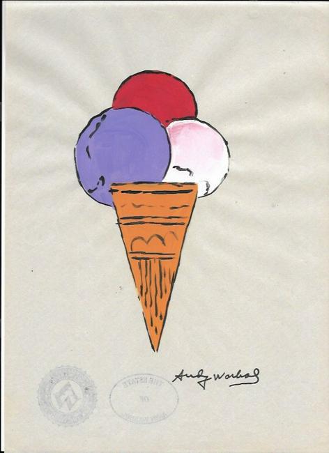 Signed Andy Warhol Mixed Media on Paper: Signed Andy Warhol Mixed Media on Paper. Approx Size: 11 3/4 x 8 1/2 inches. Provenance: NY Collector.Sold as is to the manner or style of the artist, Good Condition, See photos.