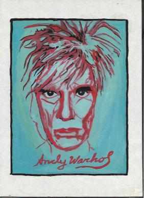 Signed Andy Warhol Mixed Media on Paper: Signed Andy Warhol Mixed Media on Paper. Approx Size: 11 3/4 x 8 1/2 inches. Provenance: NY Collector.Sold as is to the manner or style of the artist, Good Condition, See photos.