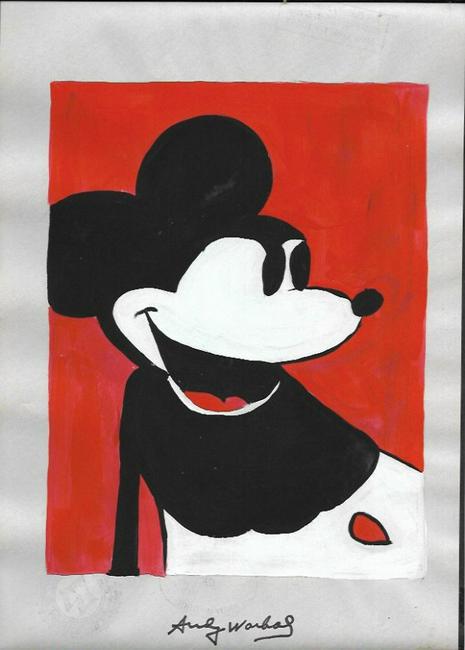 Signed Andy Warhol Mixed Media on Paper.: Signed Andy Warhol Mixed Media on Paper. Approx Size: 11 3/4 x 8 1/2 inches. Provenance: NY Collector.Sold as is to the manner or style of the artist, Good Condition, See photos.Condition ReportCondit