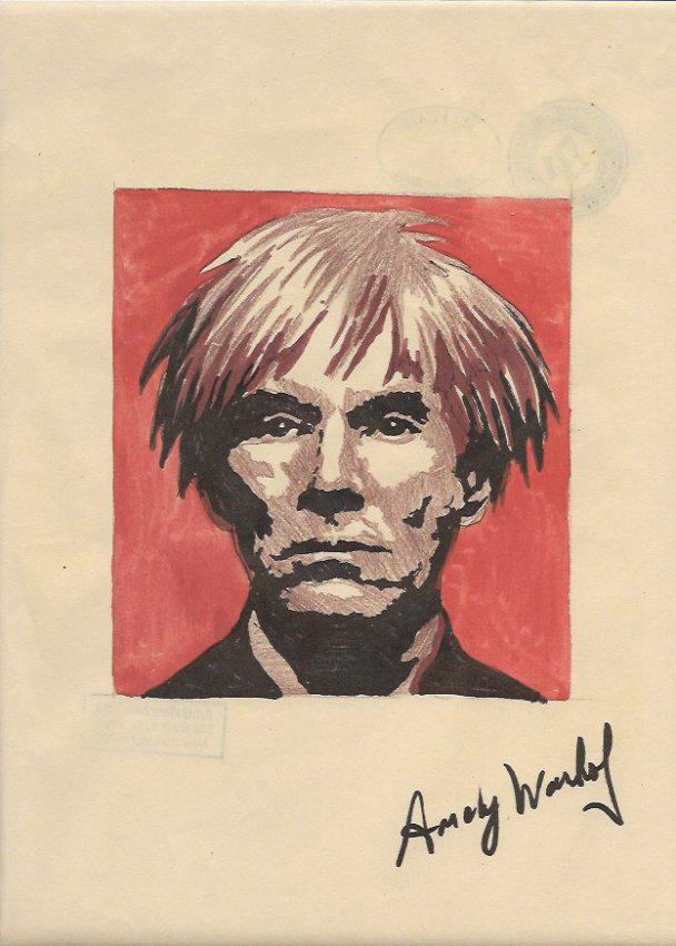 Signed Andy Warhol Mixed Media on Paper: Signed Andy Warhol Mixed Media on Paper. Approx Size: 11 3/4 x 8 1/2 inches. Provenance: NY Collector.Sold as is to the manner or style of the artist, Good Condition, See photos.