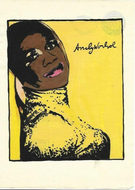 Signed Andy Warhol Mixed Media on Paper: Signed Andy Warhol Mixed Media on Paper. Approx Size: 11 3/4 x 8 1/2 inches. Provenance: NY Collector.Sold as is to the manner or style of the artist, Good Condition, See photos.Condition Report