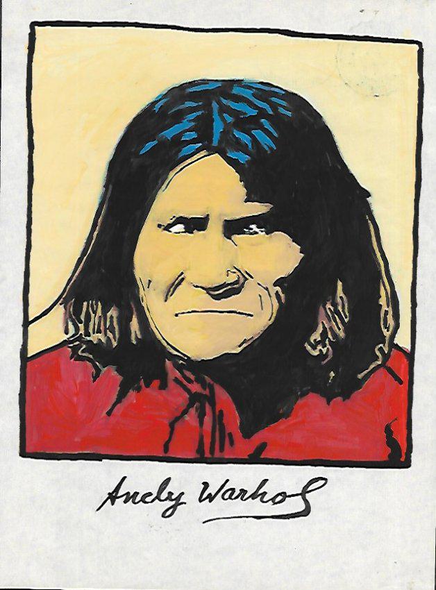 Signed Andy Warhol Mixed Media on Paper.: Signed Andy Warhol Mixed Media on Paper. Approx Size: 11 3/4 x 8 1/2 inches. Provenance: NY Collector.Sold as is to the manner or style of the artist, Good Condition, See photos