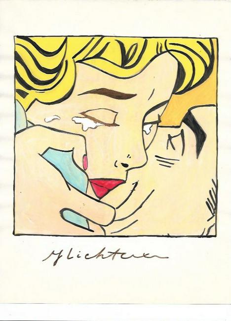 Roy Lichtenstein Drawing: The Style of Roy Lichtenstein drawing on Paper.Size 11 1/2 x 8. Unframed. Provenance: Private Collector, NY. No Coa. Roy Fox Lichtenstein (October 27, 1923 - September 29, 1997) was an American pop ar