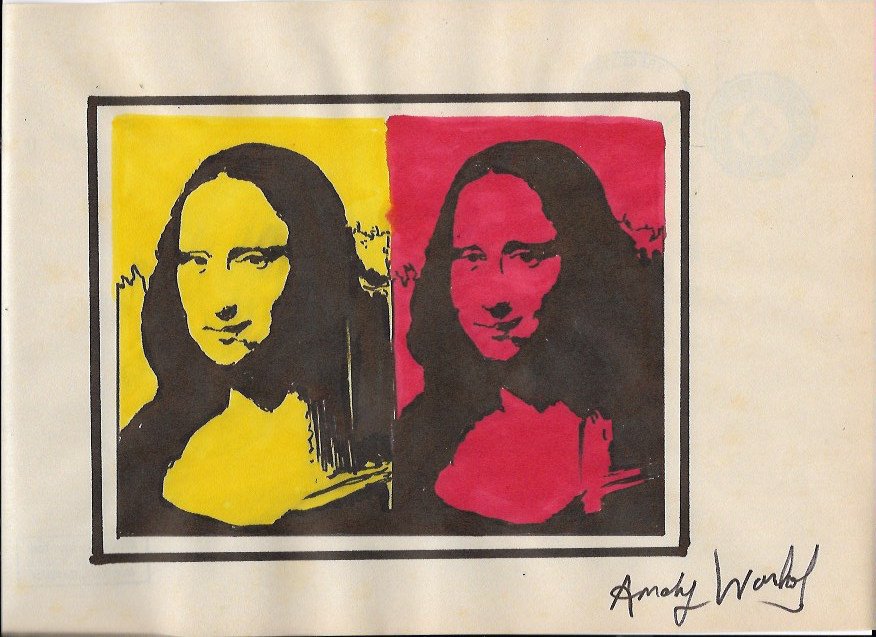 Andy Warhol Mixed Media Drawing: Andy Warhol Mixed Media Drawing acrylic and marker illustration on Paper signed. is executed in the contemporary, street art style of.The painting has no certificate of authenticity. Size: 12 x 8 1/2 