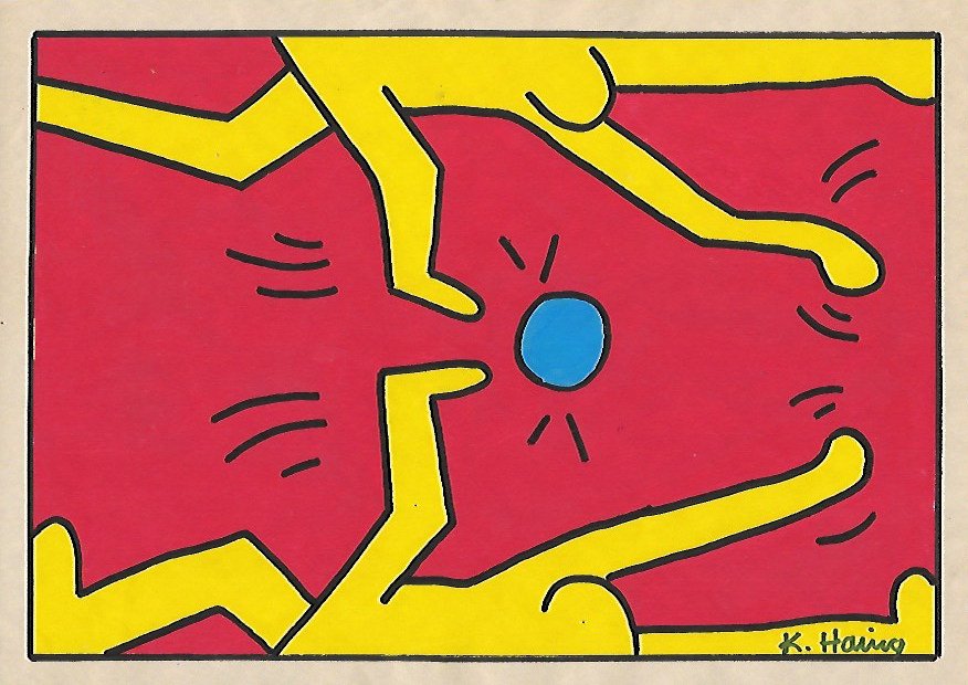 Keith Haring Mixed Media Drawing (1 of 2)