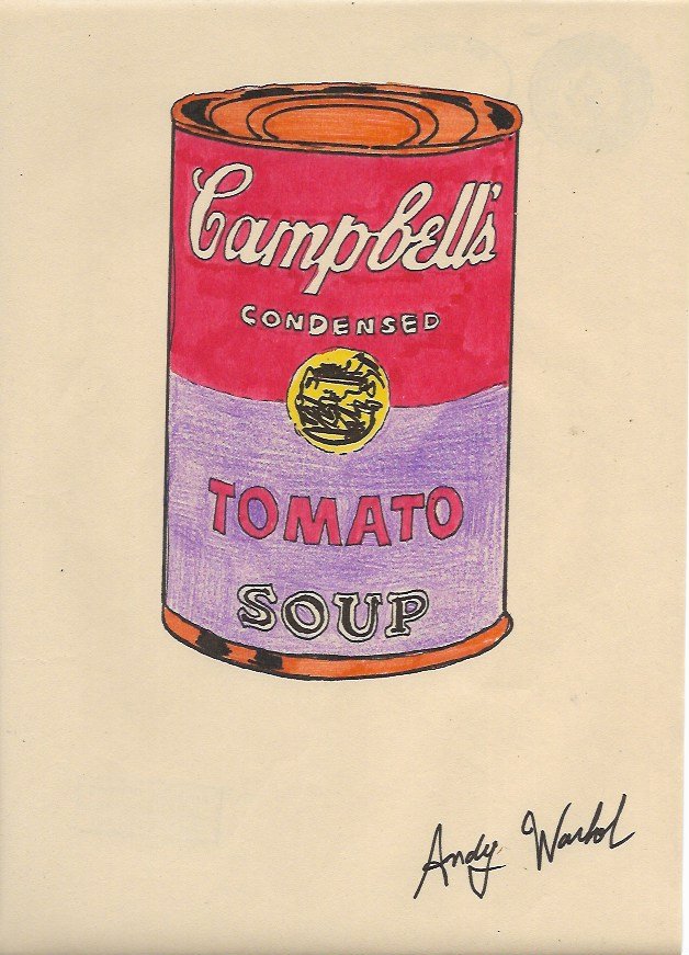 Andy Warhol  Mixed Media Drawing (1 of 2)