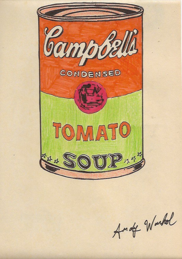 Andy Warhol  Mixed Media Drawing (1 of 2)
