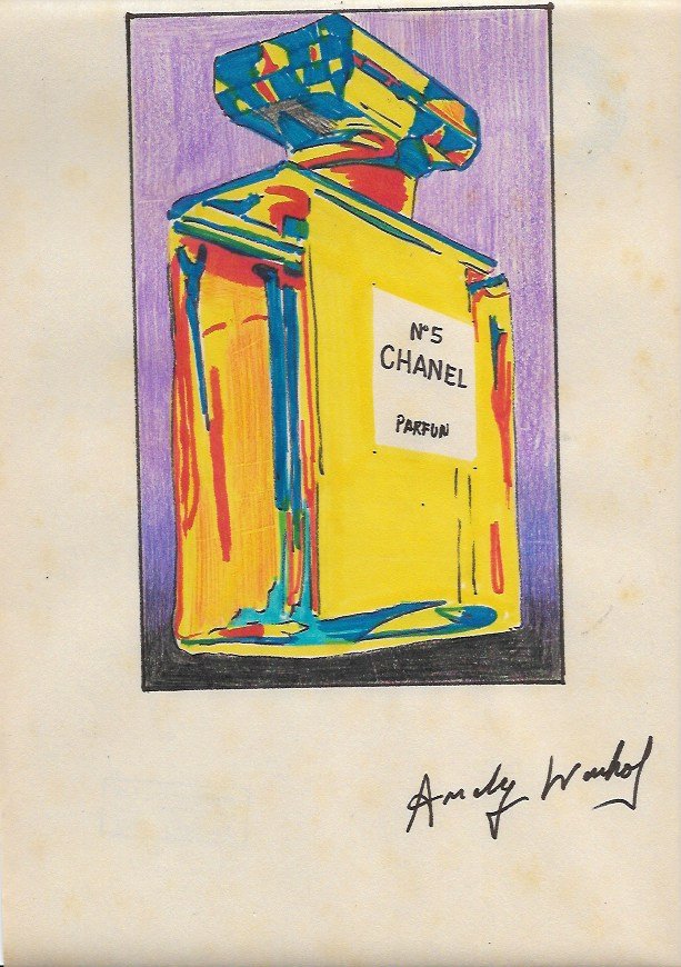 Andy Warhol  Mixed Media Drawing (1 of 2)