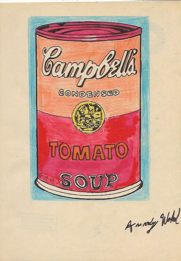 Andy Warhol  Mixed Media Drawing (1 of 2)
