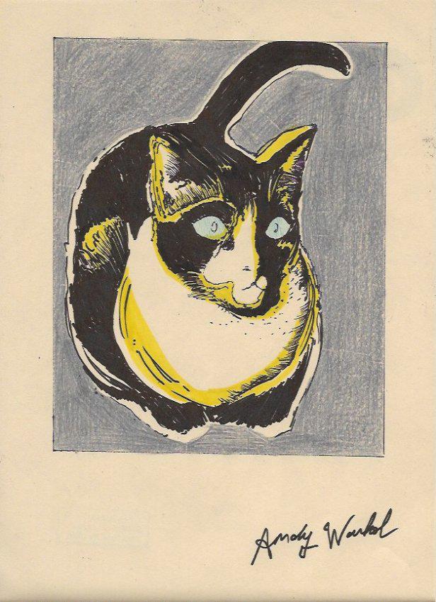 Mixed Media Andy Warhol Drawing on Paper . Approx Size:: Mixed Media Andy Warhol Drawing on Paper . Approx Size: 12 x 8 1/2 inches. Provenance: Private NY Collection. It is being sold as is in the manner Style of artist. Good Condition See Photos.