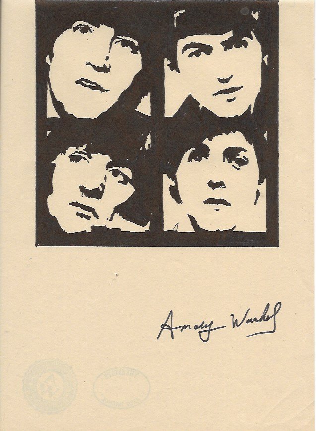 Signed Andy Warhol Mixed Media on Paper: Signed Andy Warhol Mixed Media on Paper. Approx Size: 11 3/4 x 8 1/2 inches. Provenance: NY Collector.Sold as is to the manner or style of the artist, Good Condition, See photos