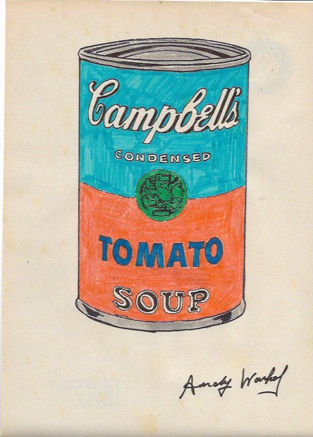 Mixed Media Andy Warhol Drawing on Paper . Approx Size:: Mixed Media Andy Warhol Drawing on Paper . Approx Size: 12 x 8 1/2 inches. Provenance: Private NY Collection. It is being sold as is in the manner Style of artist. Good Condition See Photos.