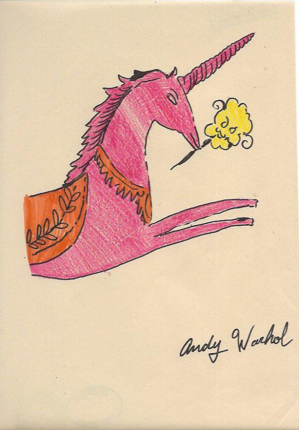 Signed Andy Warhol Mixed Media on Paper: Signed Andy Warhol Mixed Media on Paper. Approx Size: 11 3/4 x 8 1/2 inches. Provenance: NY Collector.Sold as is to the manner or style of the artist, Good Condition, See photos