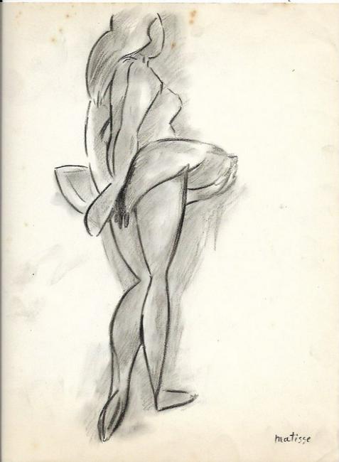 HENRI MATISSE Drawing on Paper Signed . Aprox size 8 x (1 of 2)