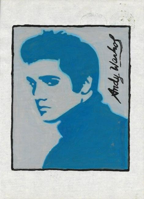 Signed Andy Warhol Mixed Media on Paper. Approx Size:: Signed Andy Warhol Mixed Media on Paper. Approx Size: 11 3/4 x 8 1/2 inches. Provenance: NY Collector.Sold as is to the manner or style of the artist, Good Condition, See photos.Condition Report