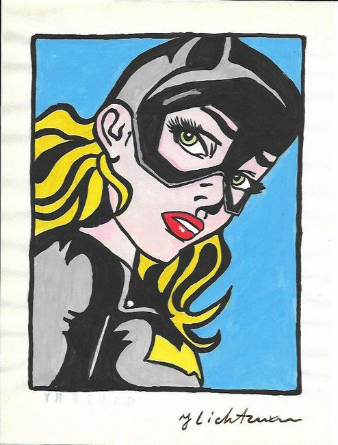 The Style of Roy Lichtenstein drawing on Paper. (1 of 2)