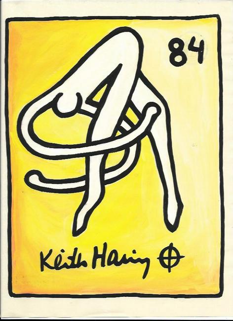 Keith Haring Mix Media Drawing Signed. New York (1 of 2)