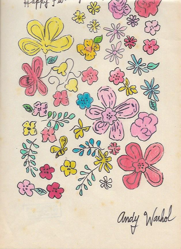 Signed Andy Warhol Mixed Media on Paper: Signed Andy Warhol Mixed Media on Paper. Approx Size: 11 3/4 x 8 1/2 inches. Provenance: NY Collector.Sold as is to the manner or style of the artist, Good Condition, See photos