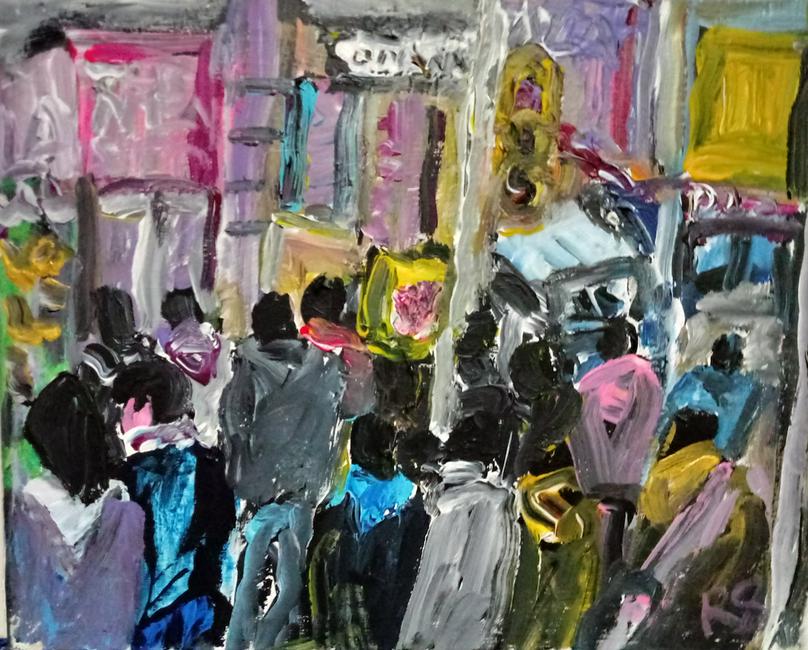 Robert Sunholm. NYC Modern Plain Air Abstract Painting (1 of 1)