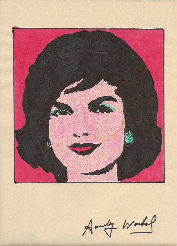Signed Andy Warhol Mixed Media on Paper: Signed Andy Warhol Mixed Media on Paper. Approx Size: 11 3/4 x 8 1/2 inches. Provenance: NY Collector.Sold as is to the manner or style of the artist, Good Condition, See photos