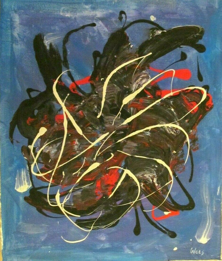 Abstract Canvas Signed after Wols Modern Old 20th: Abstract Canvas Signed after Wols, Modern Old 20th Century Art. Good condition, no losses, needs stretching. No COA, no supporting papers, sold in the manner of Artist. Size: 22 x 18.Good condition. S