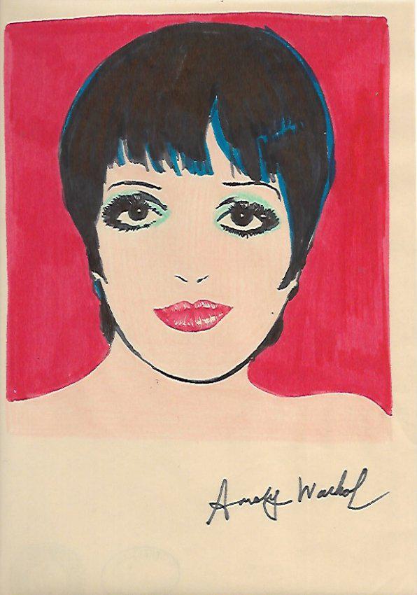 Signed Andy Warhol Mixed Media on Paper: Signed Andy Warhol Mixed Media on Paper. Approx Size: 11 3/4 x 8 1/2 inches. Provenance: NY Collector.Sold as is to the manner or style of the artist, Good Condition, See photos