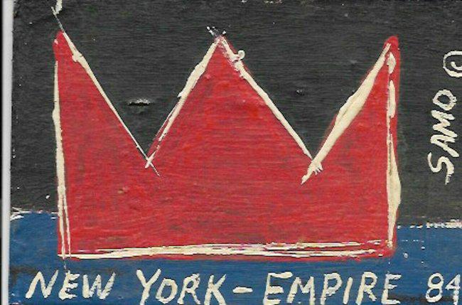 JMB SIGNED - SAMO - SMALL PAINTING POSTCARD. GOOD (1 of 2)