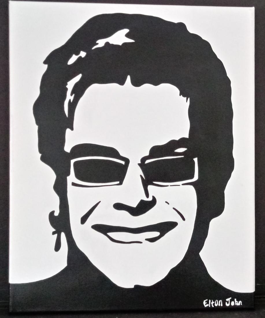 ELTON JOHN Acrylic Painting (1 of 1)
