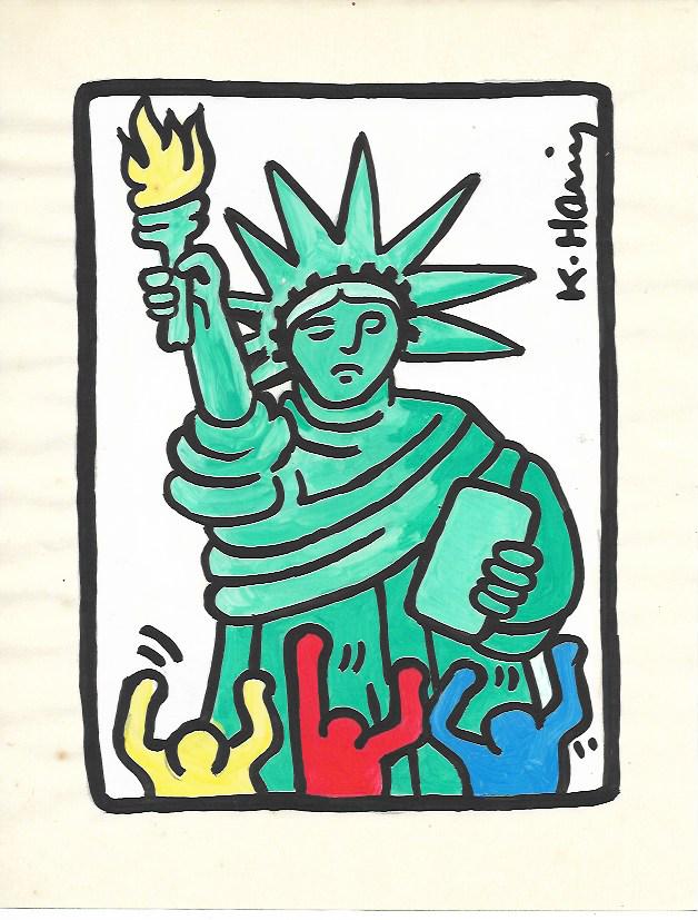 Keith Haring Mix Media Drawing: Keith Haring Mix Media Drawing Signed.Private Collection. Keith Allen Haring (May 4, 1958. February 16, 1990) was an American artist whose pop art and graffiti-like work grew out of the New York City