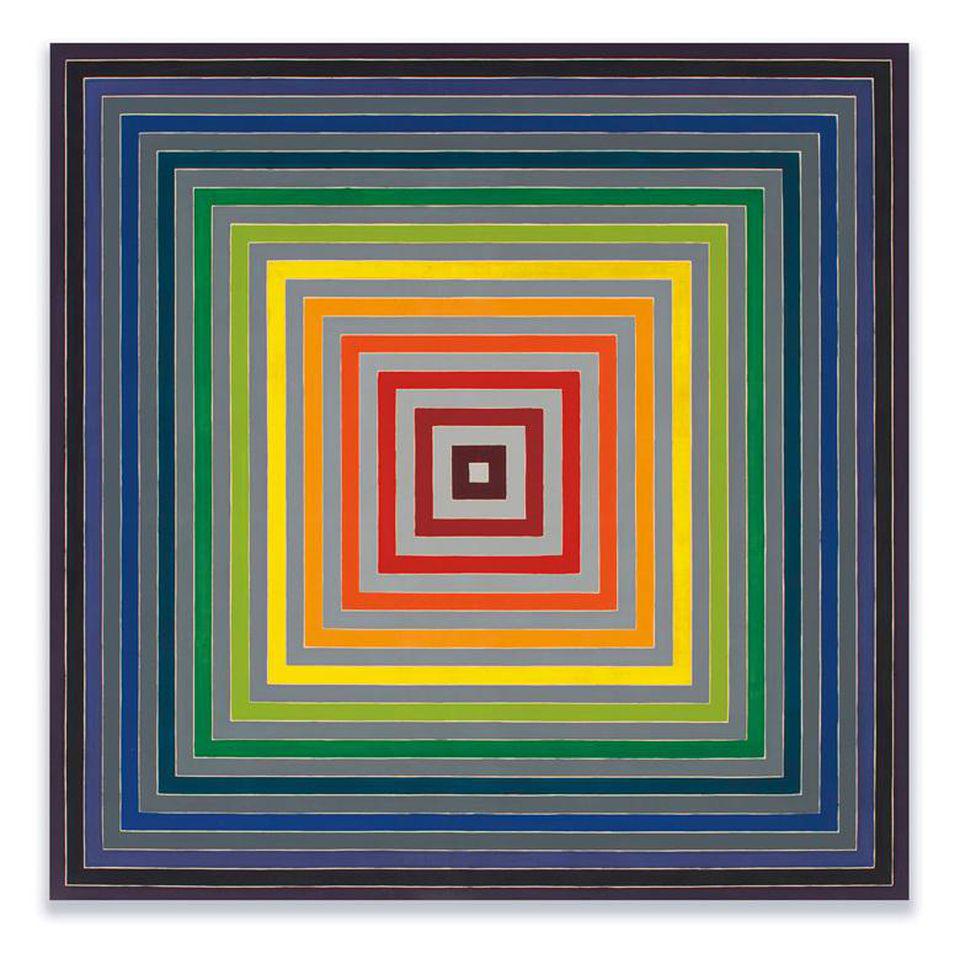 Frank Stella Print on Paper.: Frank Stella Print on Paper. Embossed Stamp.Size: 17 x 11 . No COA NO Document. Sold As is in the style of Artist.Frank Stella is an American painter, sculptor and printmaker, noted for his work in th