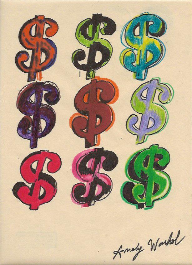 Signed Andy Warhol Mixed Media on Paper: Signed Andy Warhol Mixed Media on Paper. Approx Size: 11 3/4 x 8 1/2 inches. Provenance: NY Collector.Sold as is to the manner or style of the artist, Good Condition, See photos
