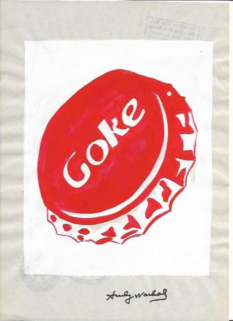 Signed Andy Warhol Mixed Media on Paper: Signed Andy Warhol Mixed Media on Paper. Approx Size: 11 3/4 x 8 1/2 inches. Provenance: NY Collector.Sold as is to the manner or style of the artist, Good Condition, See photos