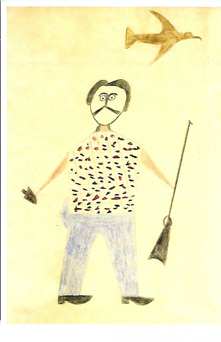 Bill Traylor Outsider Artist Print on Thick Paper.: Bill Traylor Outsider Artist Print on Thick Paper. Size: 17 x 11 inches.This work is being offered as-is, as in manner of or as style of the artist. William -Bill- Traylor (April 1, 1853Â– October