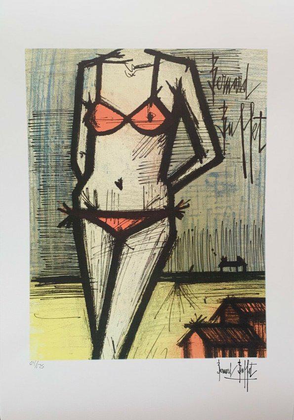 Bernard Buffet ON THE BEACH LITHOGRAPH (1 of 4)