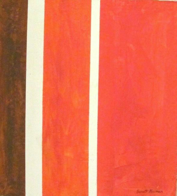 Abstract Painting Signed Barnett Newman  Modern art (1 of 4)
