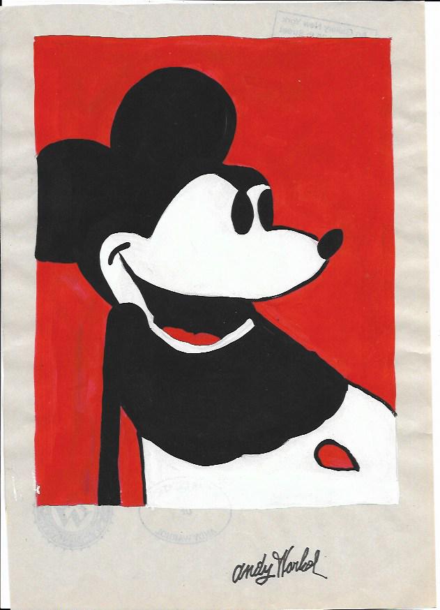Signed Andy Warhol Mixed Media on Paper: Signed Andy Warhol Mixed Media on Paper. Approx Size: 11 3/4 x 8 1/2 inches. Provenance: NY Collector.Sold as is to the manner or style of the artist, Good Condition, See photos